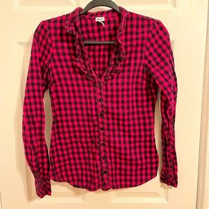 Splendid Red & Black Flannel Gingham Shirt